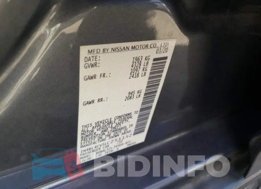 1N4BL4CV5LC251152 Photo# 10