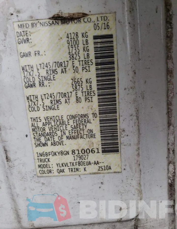1N6BF0KY8GN810061 Photo# 10