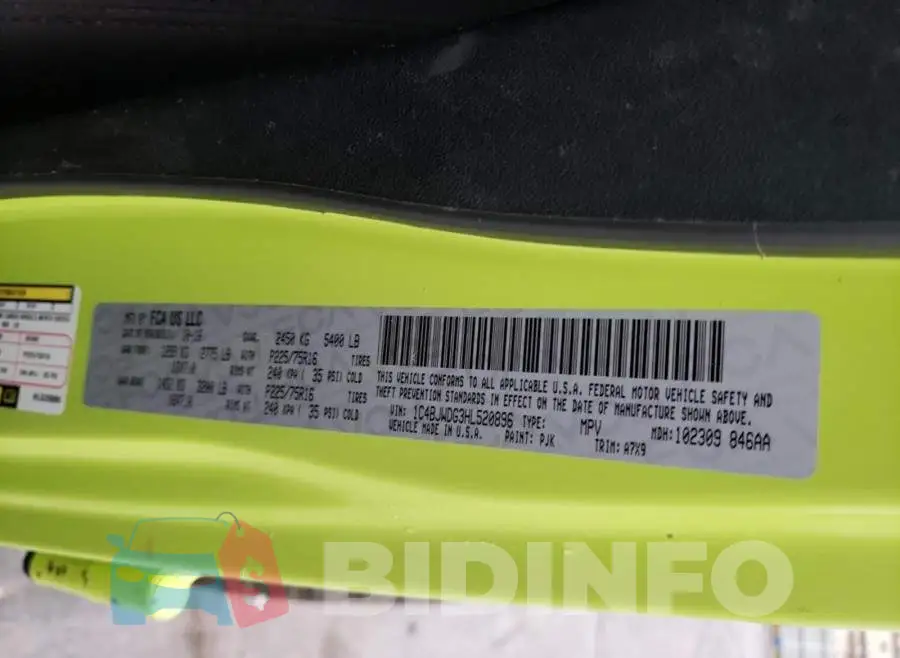 1C4BJWDG3HL520896 Photo# 10