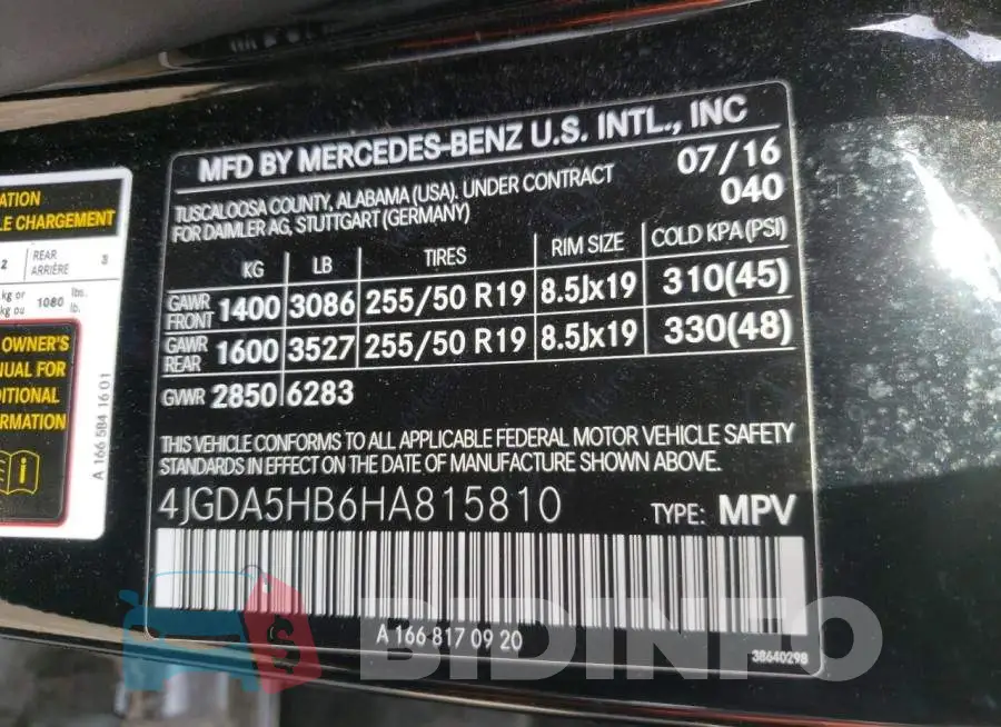 4JGDA5HB6HA815810 Photo# 10