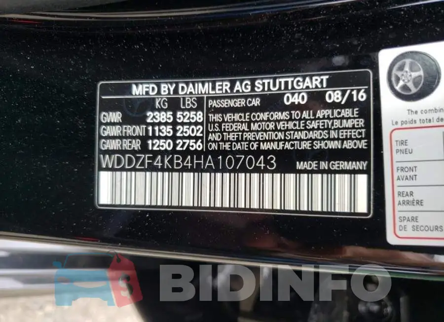 WDDZF4KB4HA107043 Photo# 10