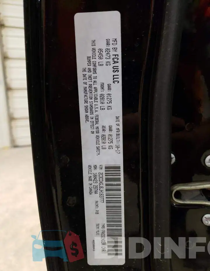 2C3CDXGJ6JH163777 Photo# 10