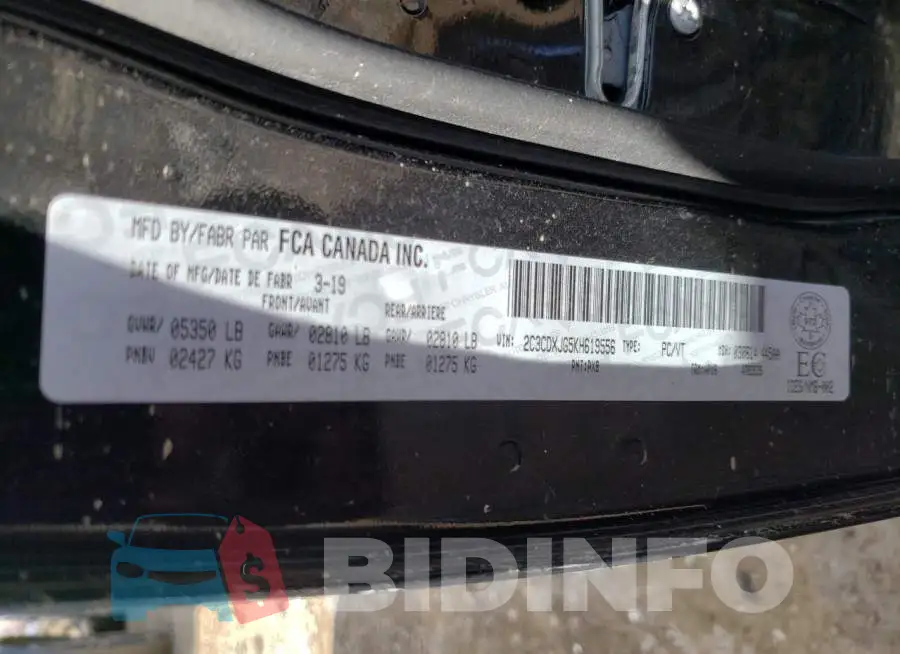 2C3CDXJG5KH619556 Photo# 10