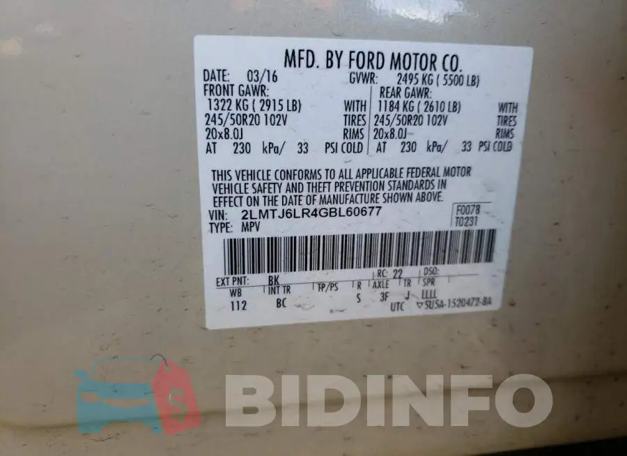 2LMTJ6LR4GBL60677 Photo# 10