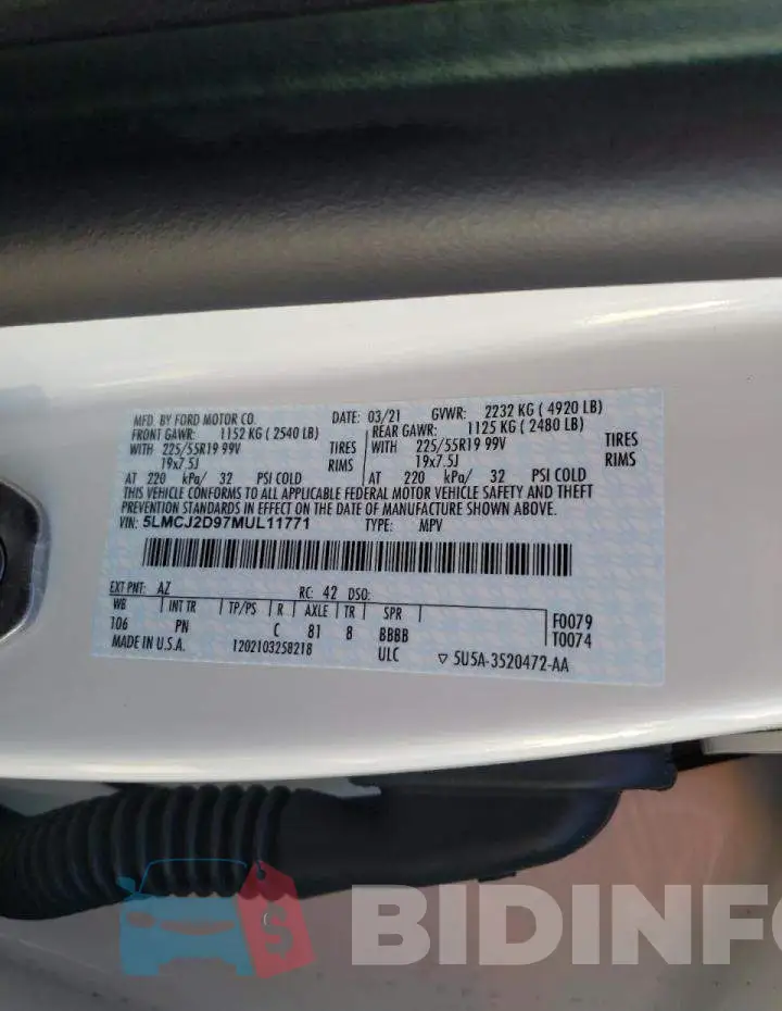 5LMCJ2D97MUL11771 Photo# 10