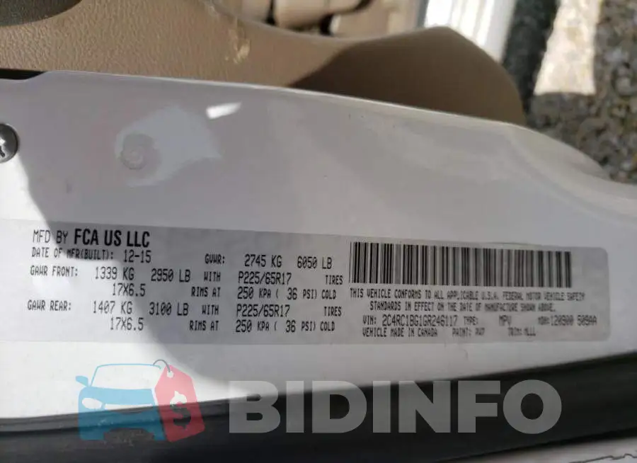 2C4RC1BG1GR246117 Photo# 10