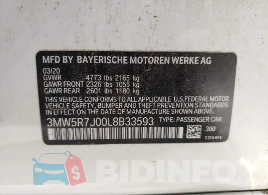 3MW5R7J00L8B33593 Photo# 10
