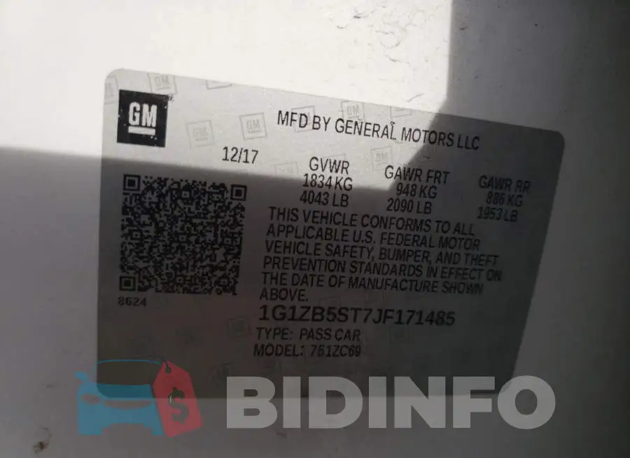 1G1ZB5ST7JF171485 Photo# 10