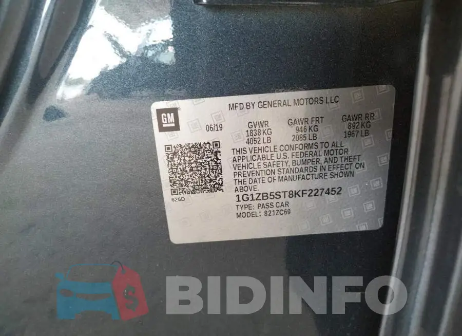 1G1ZB5ST8KF227452 Photo# 10
