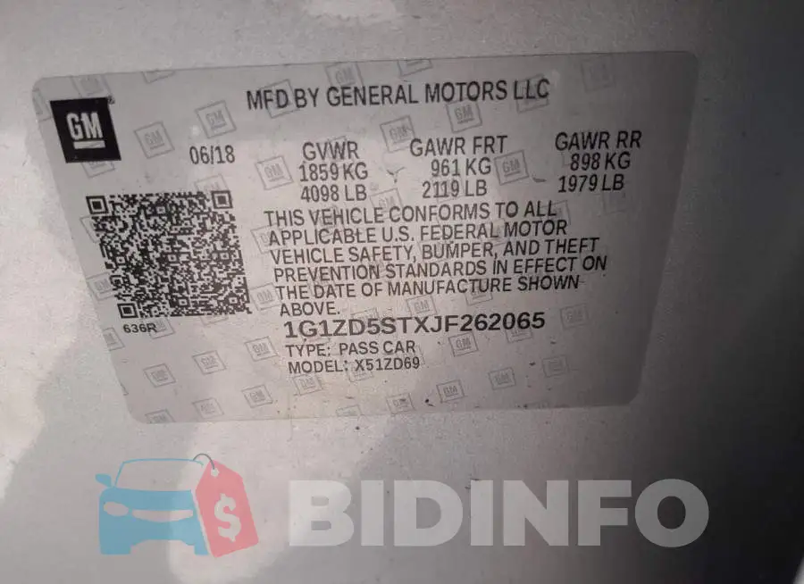 1G1ZD5STXJF262065 Photo# 10