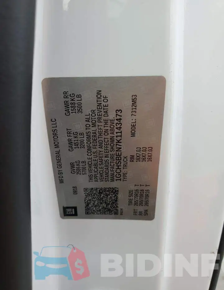 1GCHSBEN7K1143473 Photo# 10