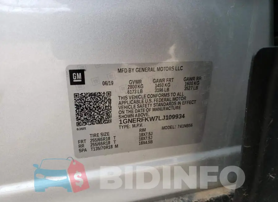 1GNERFKW7LJ109934 Photo# 10