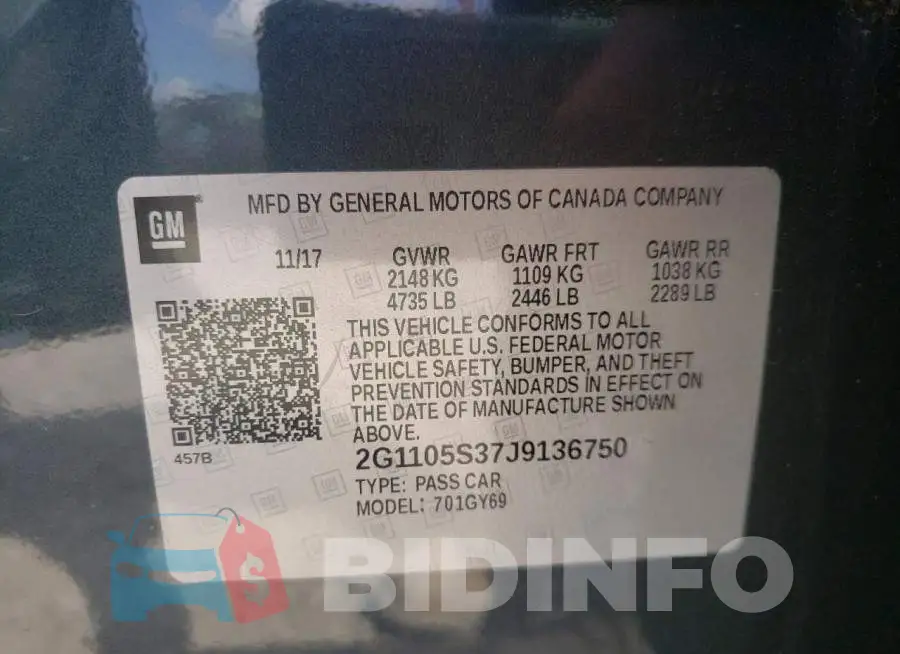 2G1105S37J9136750 Photo# 10