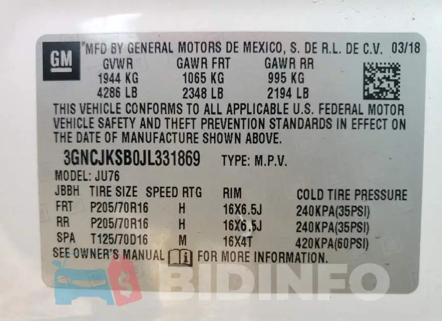 3GNCJKSB0JL331869 Photo# 10