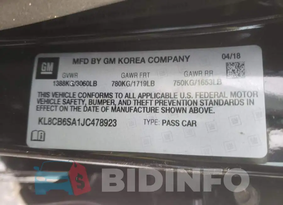 KL8CB6SA1JC478923 Photo# 10