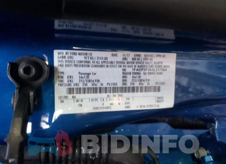 1FADP3F26JL217064 Photo# 10
