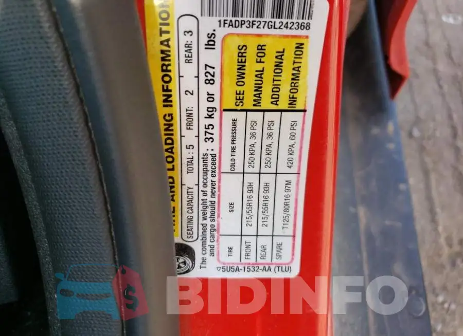 1FADP3F27GL242368 Photo# 10