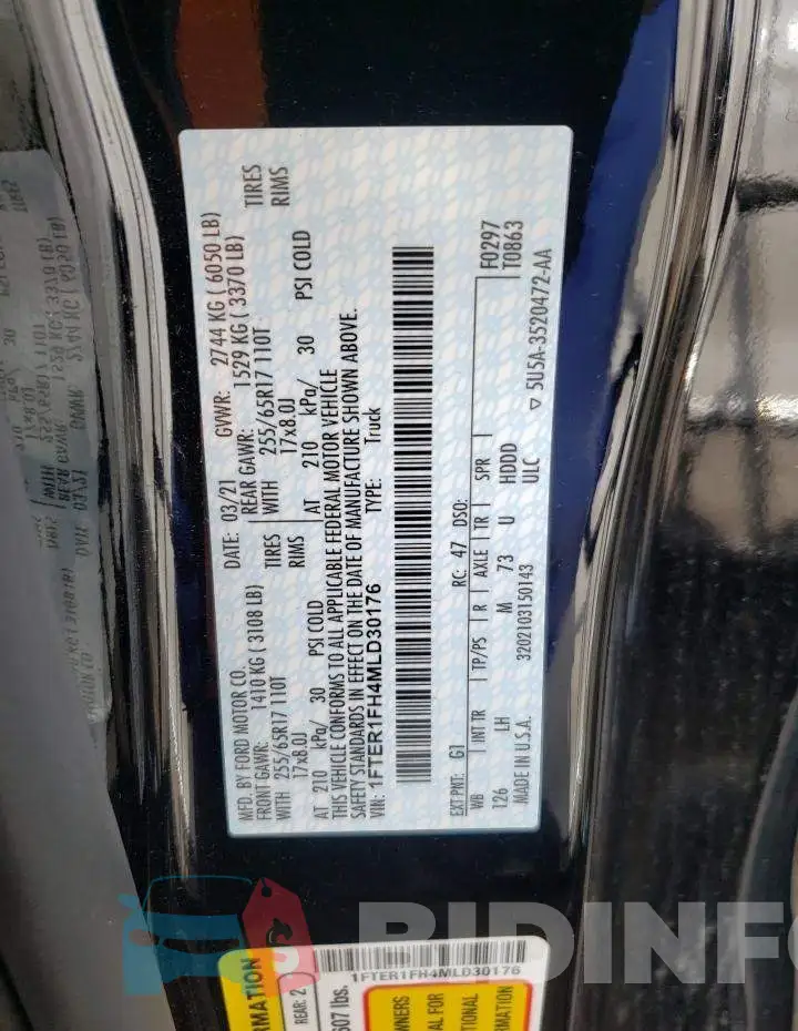 1FTER1FH4MLD30176 Photo# 10