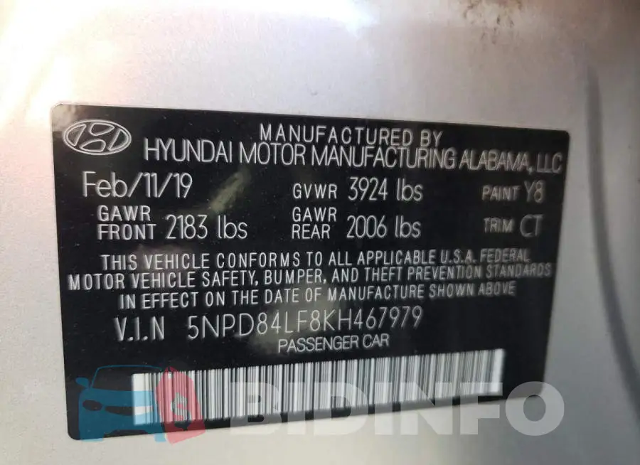 5NPD84LF8KH467979 Photo# 10