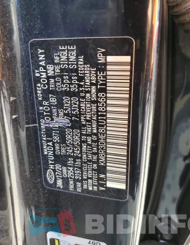 KM8R3DHE8LU118568 Photo# 10