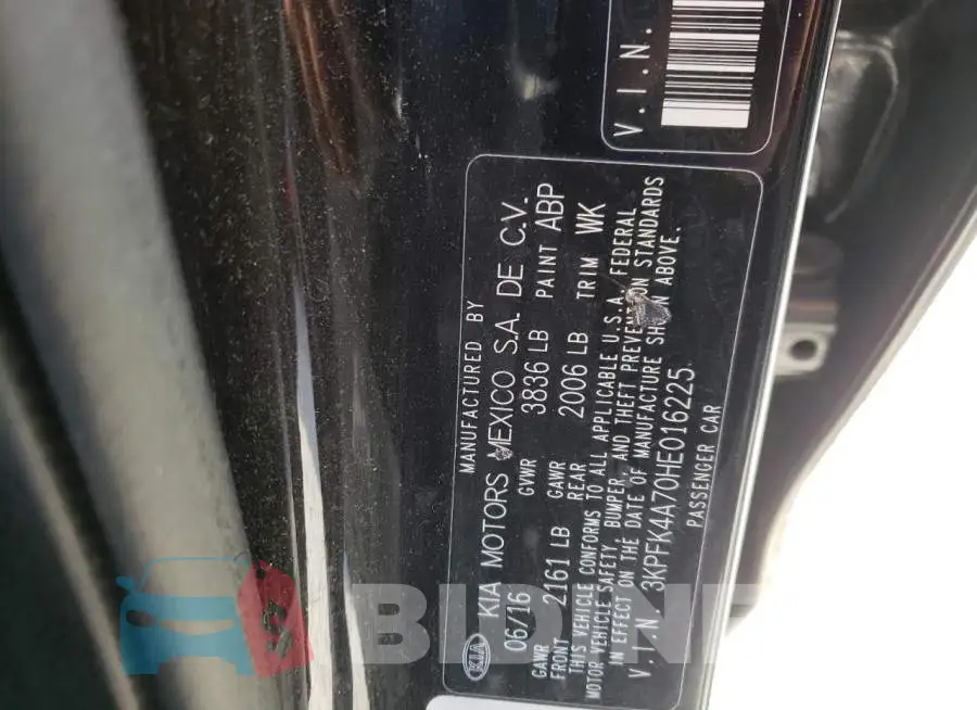 3KPFK4A70HE016225 Photo# 10