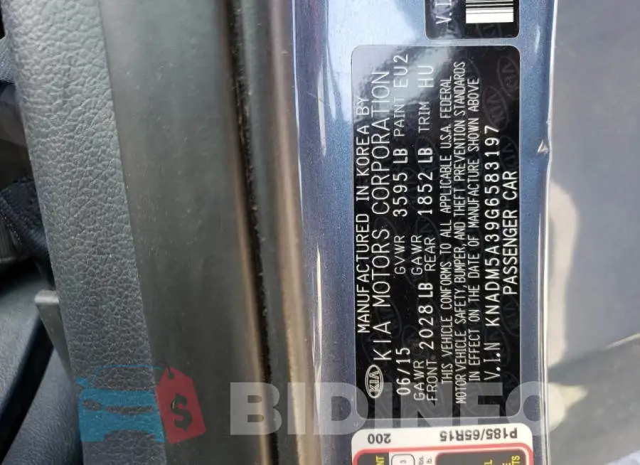 KNADM5A39G6583197 Photo# 10