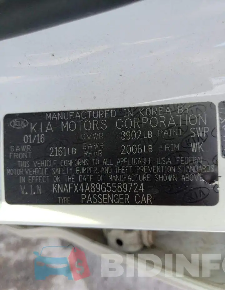 KNAFX4A89G5589724 Photo# 10