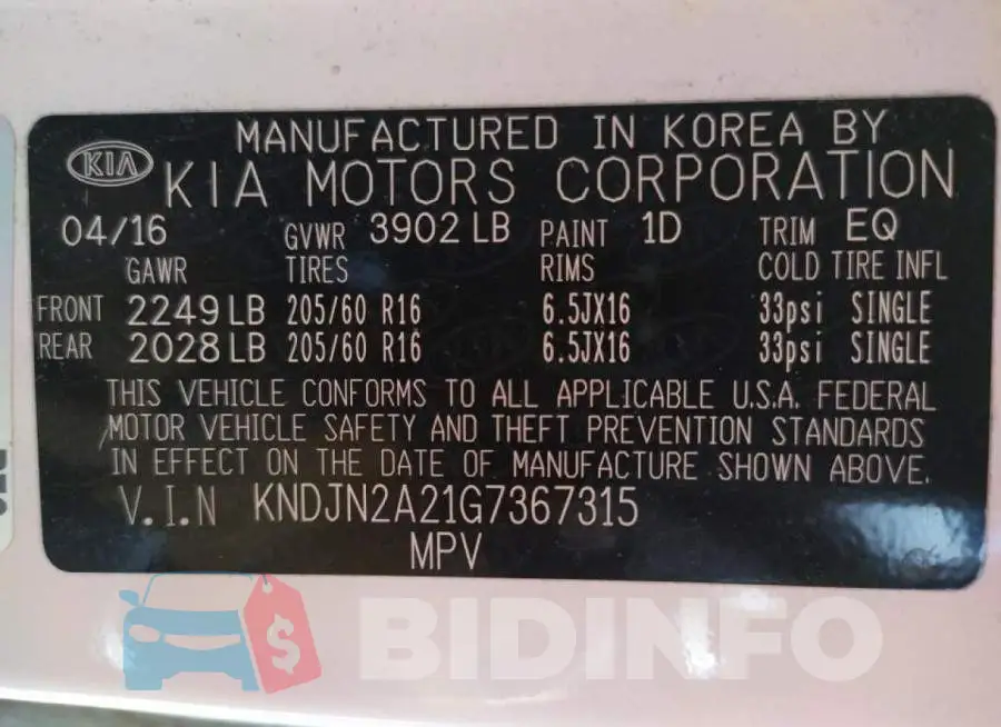 KNDJN2A21G7367315 Photo# 10