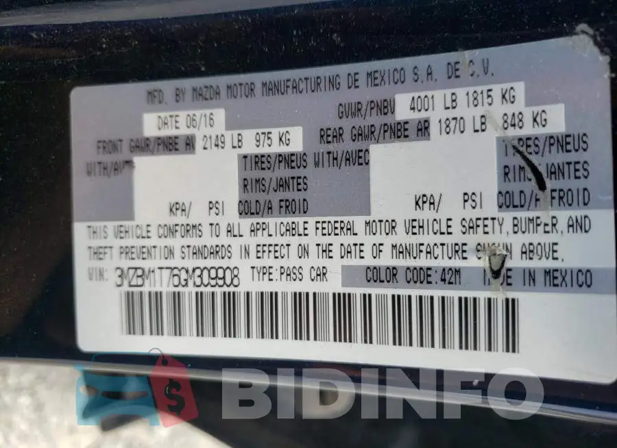 3MZBM1T76GM309908 Photo# 10