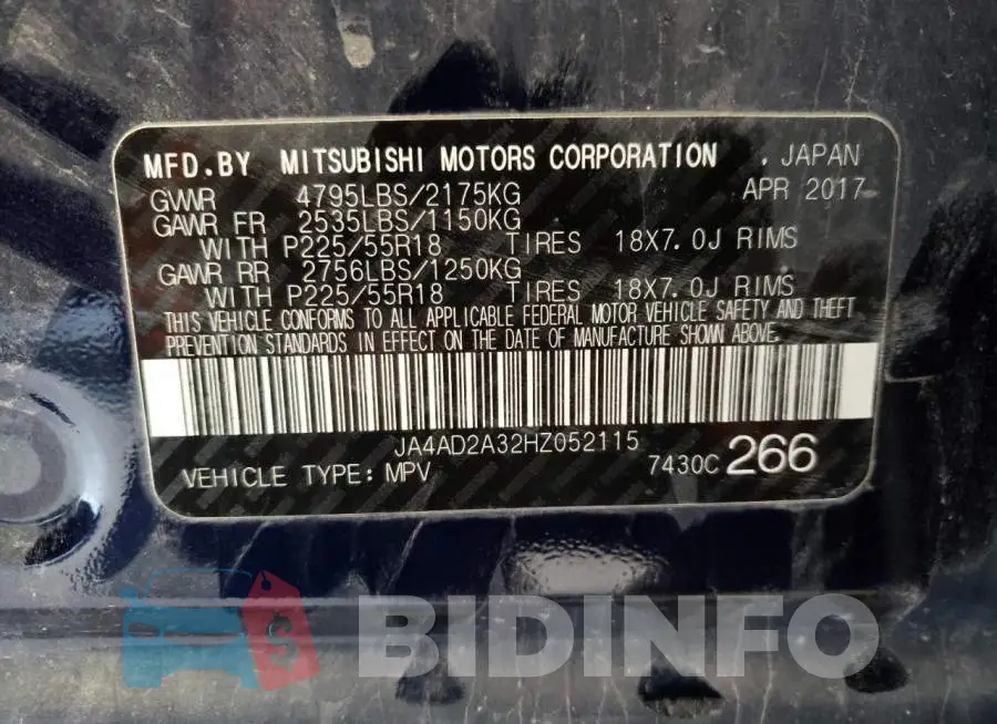 JA4AD2A32HZ052115 Photo# 10