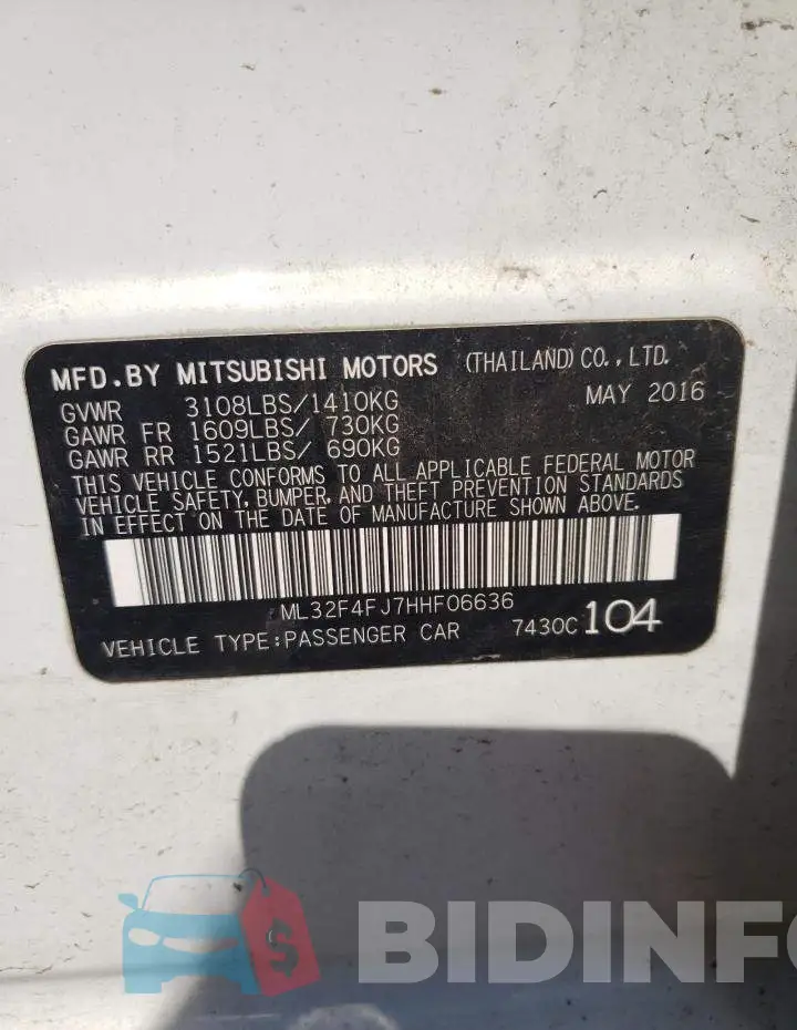 ML32F4FJ7HHF06636 Photo# 10