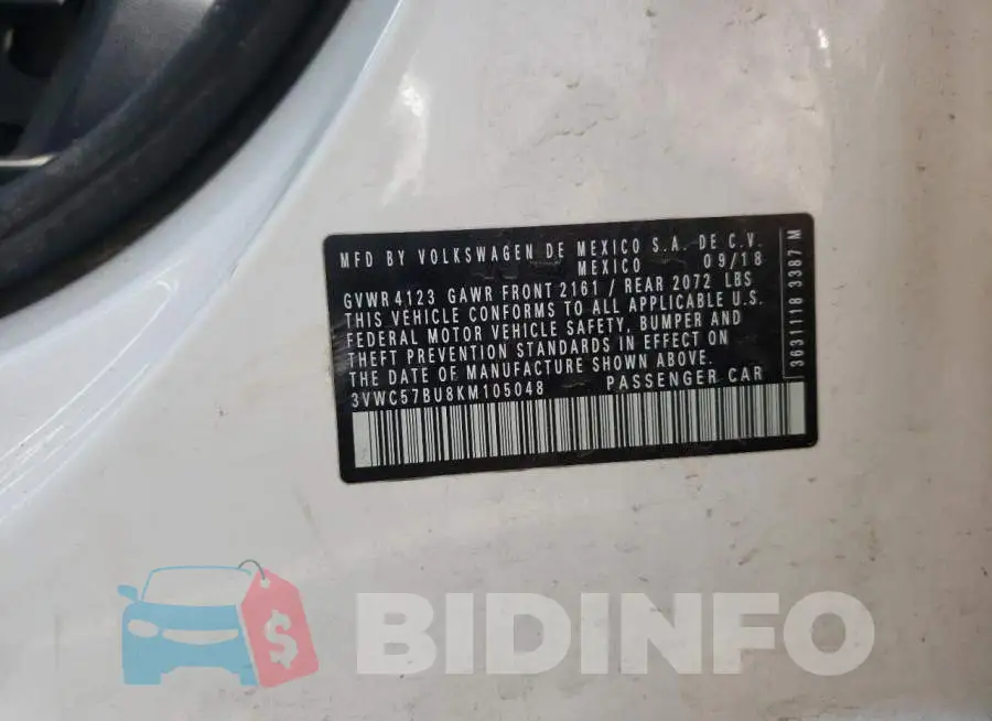 3VWC57BU8KM105048 Photo# 10
