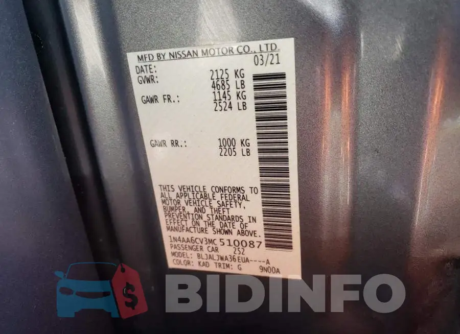 1N4AA6CV3MC510087 Photo# 10