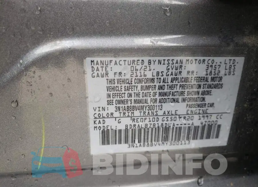 3N1AB8BV4MY300113 Photo# 10