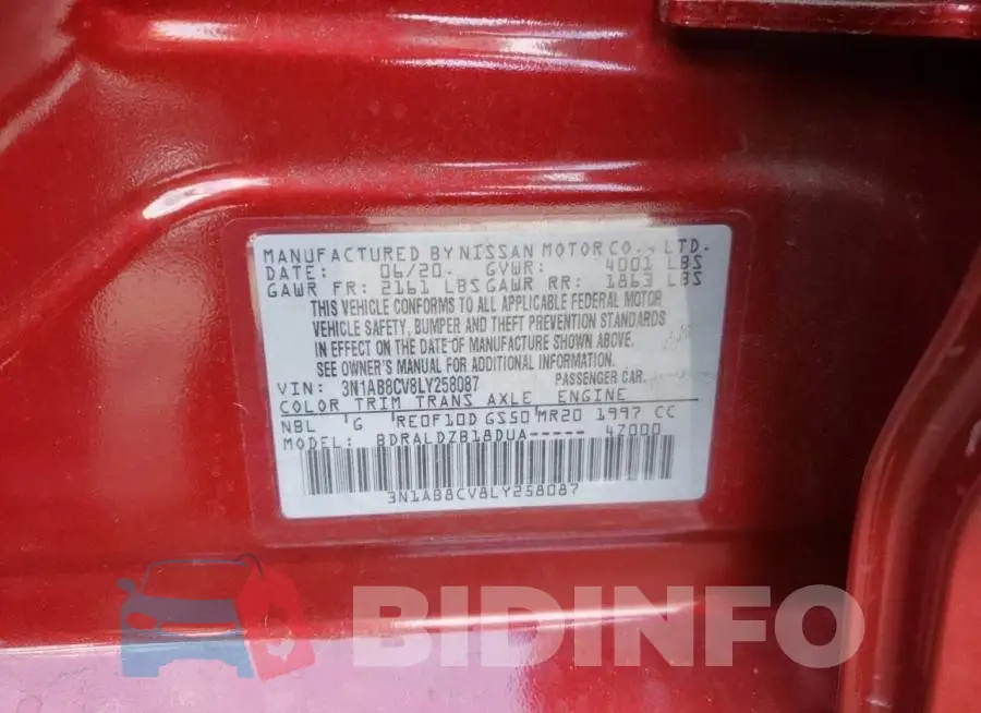 3N1AB8CV8LY258087 Photo# 10