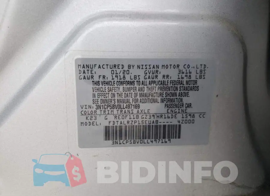 3N1CP5BV0LL497169 Photo# 10
