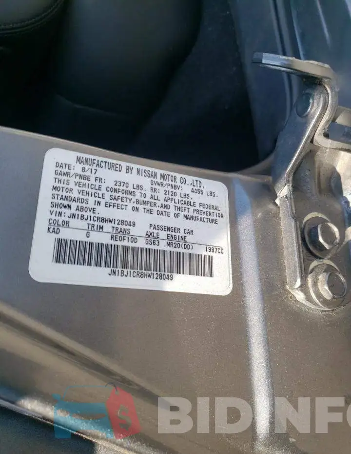 JN1BJ1CR8HW128049 Photo# 10