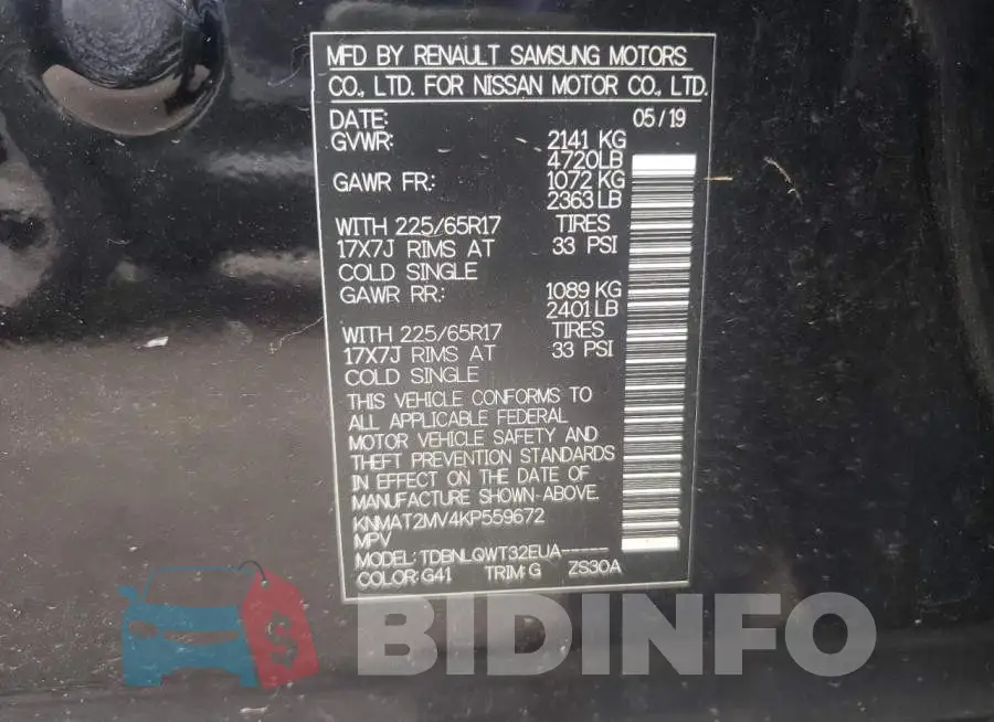 KNMAT2MV4KP559672 Photo# 10