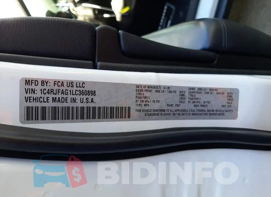 1C4RJFAG1LC360898 Photo# 10