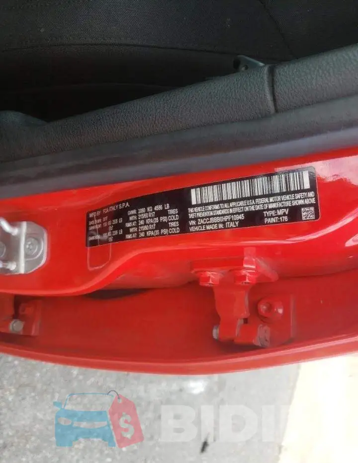 ZACCJBBB6HPF10945 Photo# 10