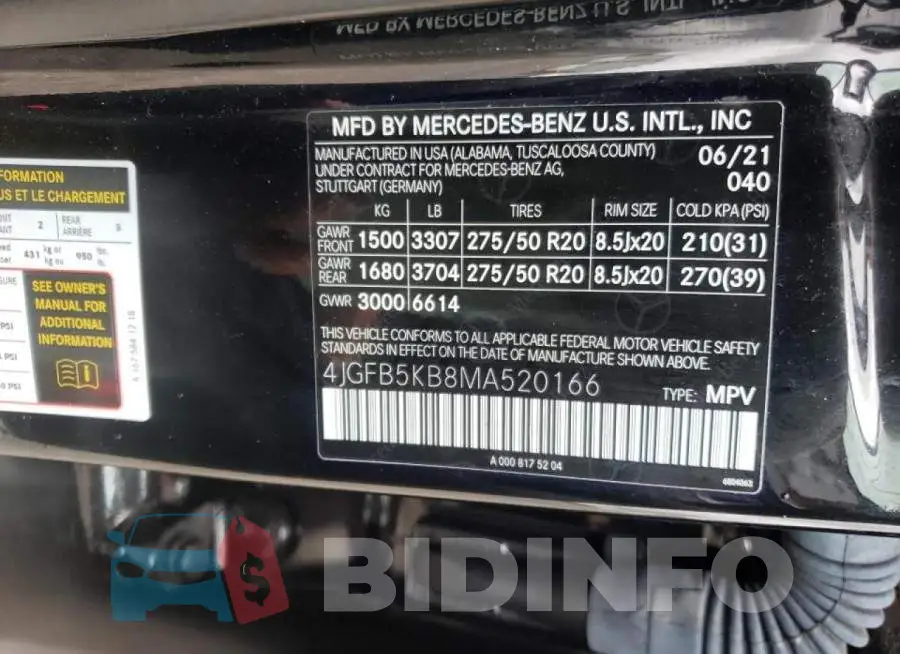 4JGFB5KB8MA520166 Photo# 10