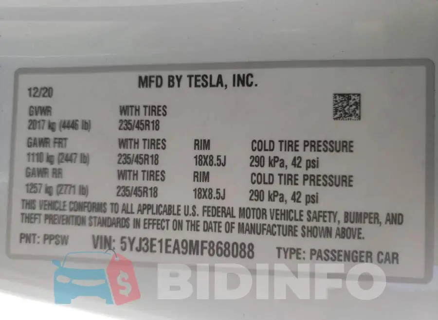 5YJ3E1EA9MF868088 Photo# 10