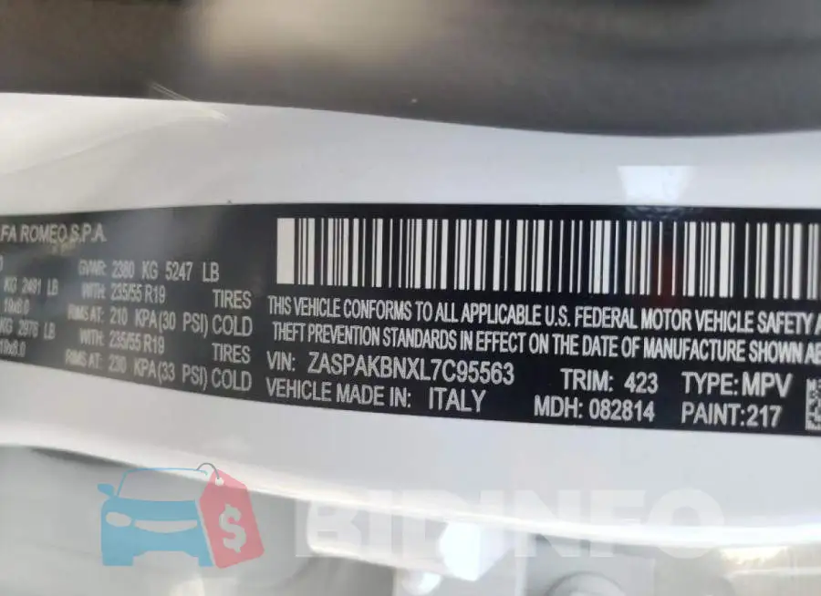 ZASPAKBNXL7C95563 Photo# 10