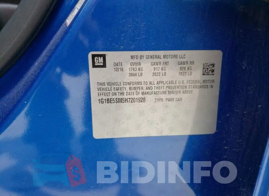 1G1BE5SM5H7201928 Photo# 10