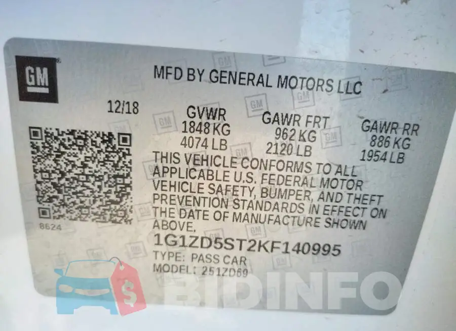 1G1ZD5ST2KF140995 Photo# 10