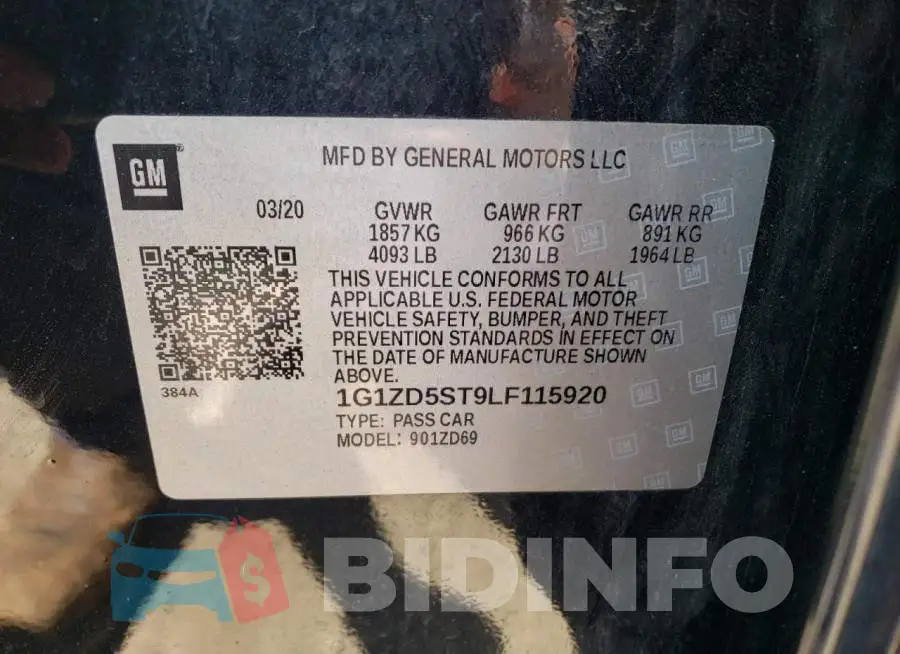 1G1ZD5ST9LF115920 Photo# 10