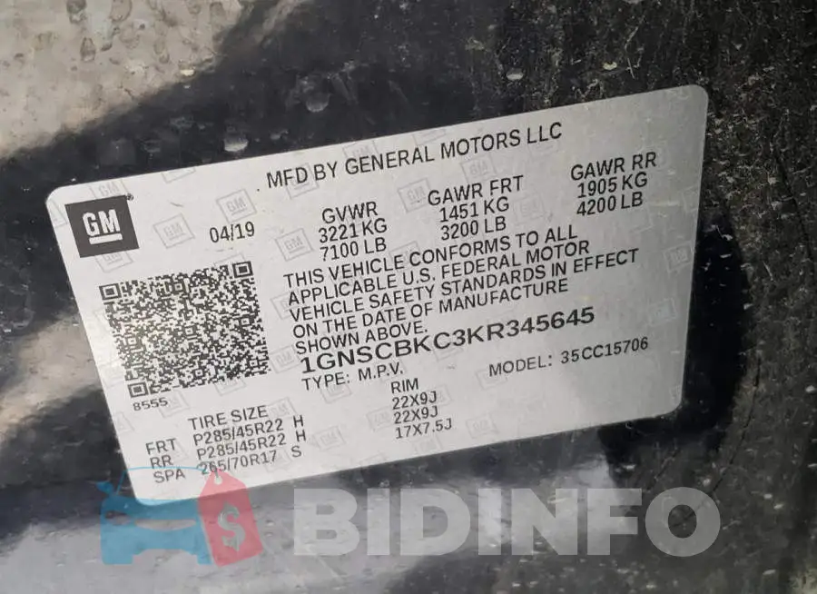 1GNSCBKC3KR345645 Photo# 10