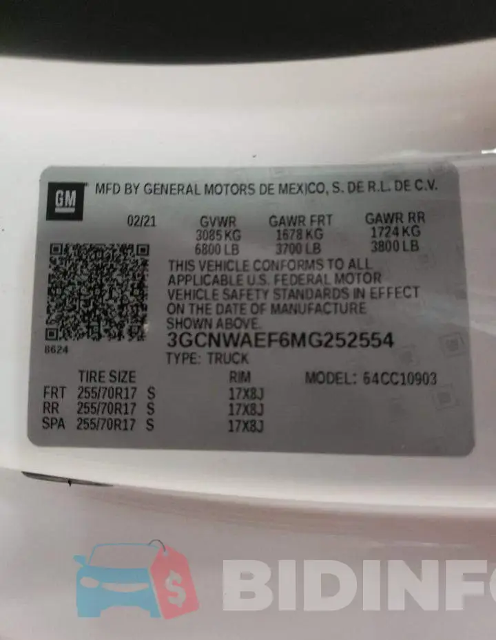 3GCNWAEF6MG252554 Photo# 10