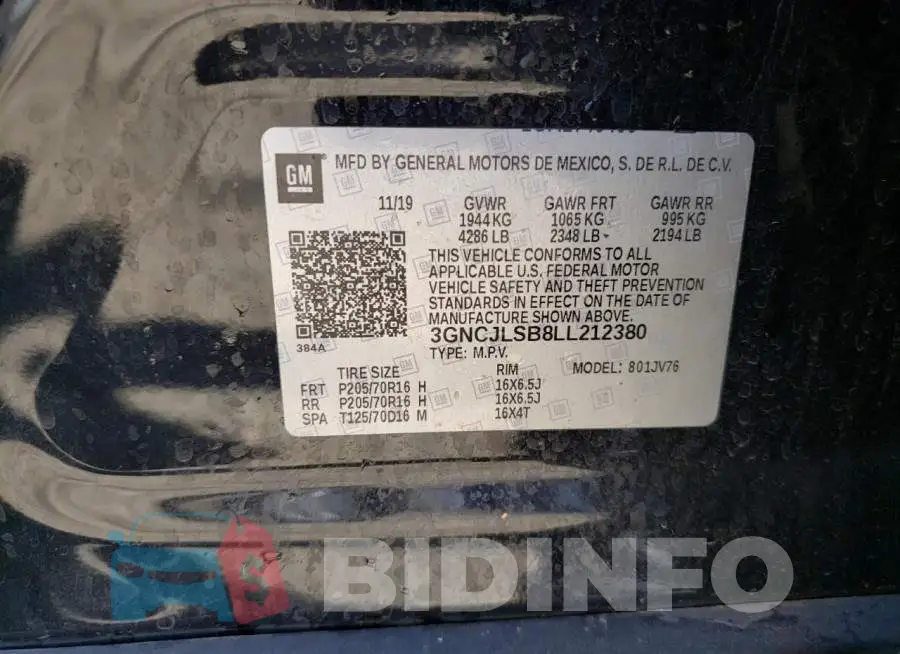 3GNCJLSB8LL212380 Photo# 10