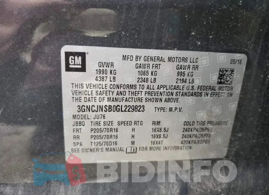 3GNCJNSB0GL229823 Photo# 10